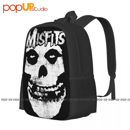 Tultex Misfits Distressed Skull Classic Backpack Large Capacity Travel Softback Sports Style Multi-function