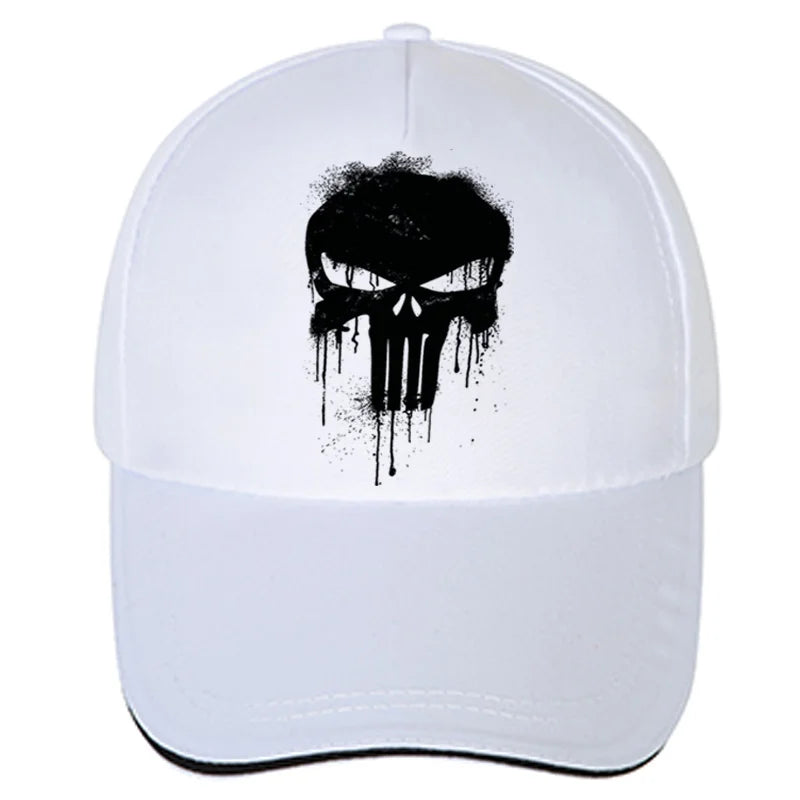 Men's Skull Baseball Cap Summer Fashion Thin Dry Quick Sun Caps Gift Hats for Men Snapback adjustable Hip Hop Hat Sports Trucker