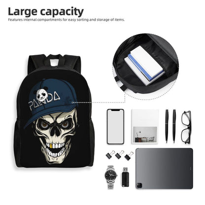 Skull Eyes Travel Backpack Women Men School Laptop Bookbag Halloween College Student Daypack Bags