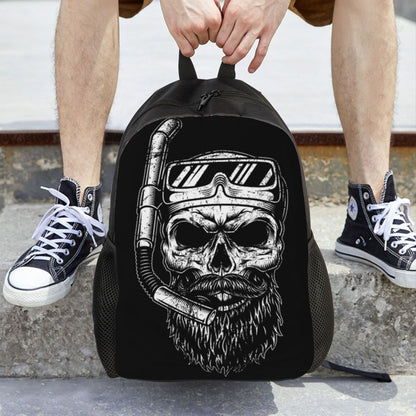 Skull Eyes Travel Backpack Women Men School Laptop Bookbag Halloween College Student Daypack Bags