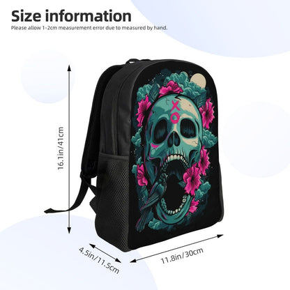 Skull Eyes Travel Backpack Women Men School Laptop Bookbag Halloween College Student Daypack Bags