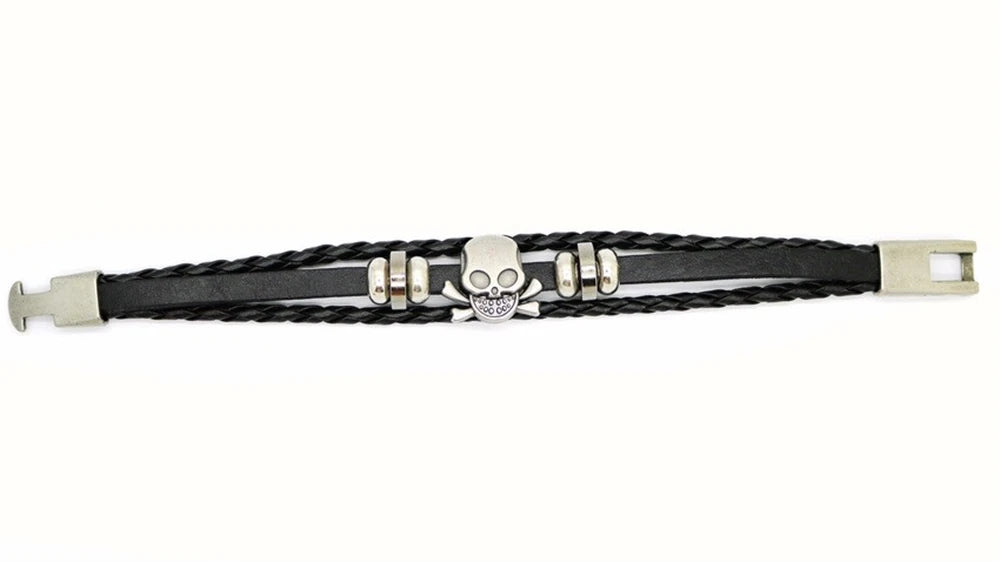 Skull Bracelets Hand-Made Leather Bracelet Retro Fashion Leisure and Women Bracelet