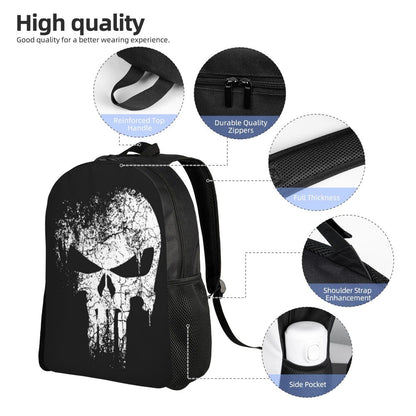 Skull Eyes Travel Backpack Women Men School Laptop Bookbag Halloween College Student Daypack Bags