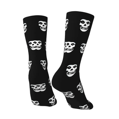 Winter Warm Fashion Men's Women's Misfits Skull Socks Sweat Absorbing Basketball Socks