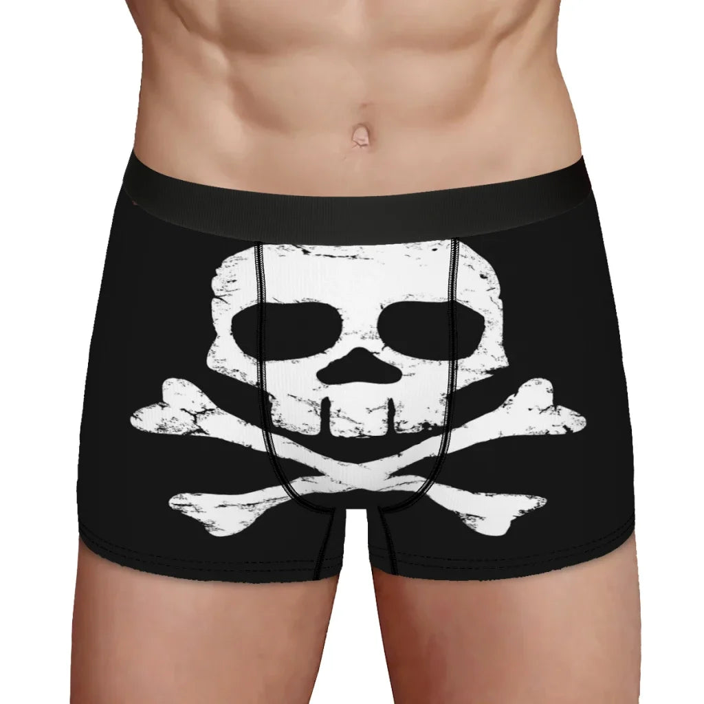 Captain Harlock Skull Underpants Homme Panties Male Underwear Comfortable Shorts Boxer Briefs