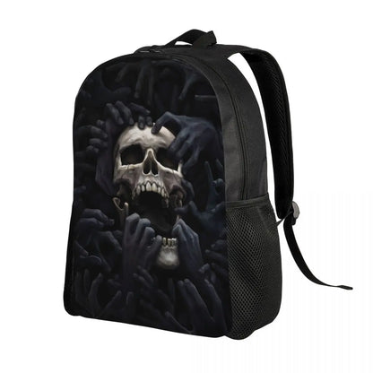 Skull Eyes Travel Backpack Women Men School Laptop Bookbag Halloween College Student Daypack Bags