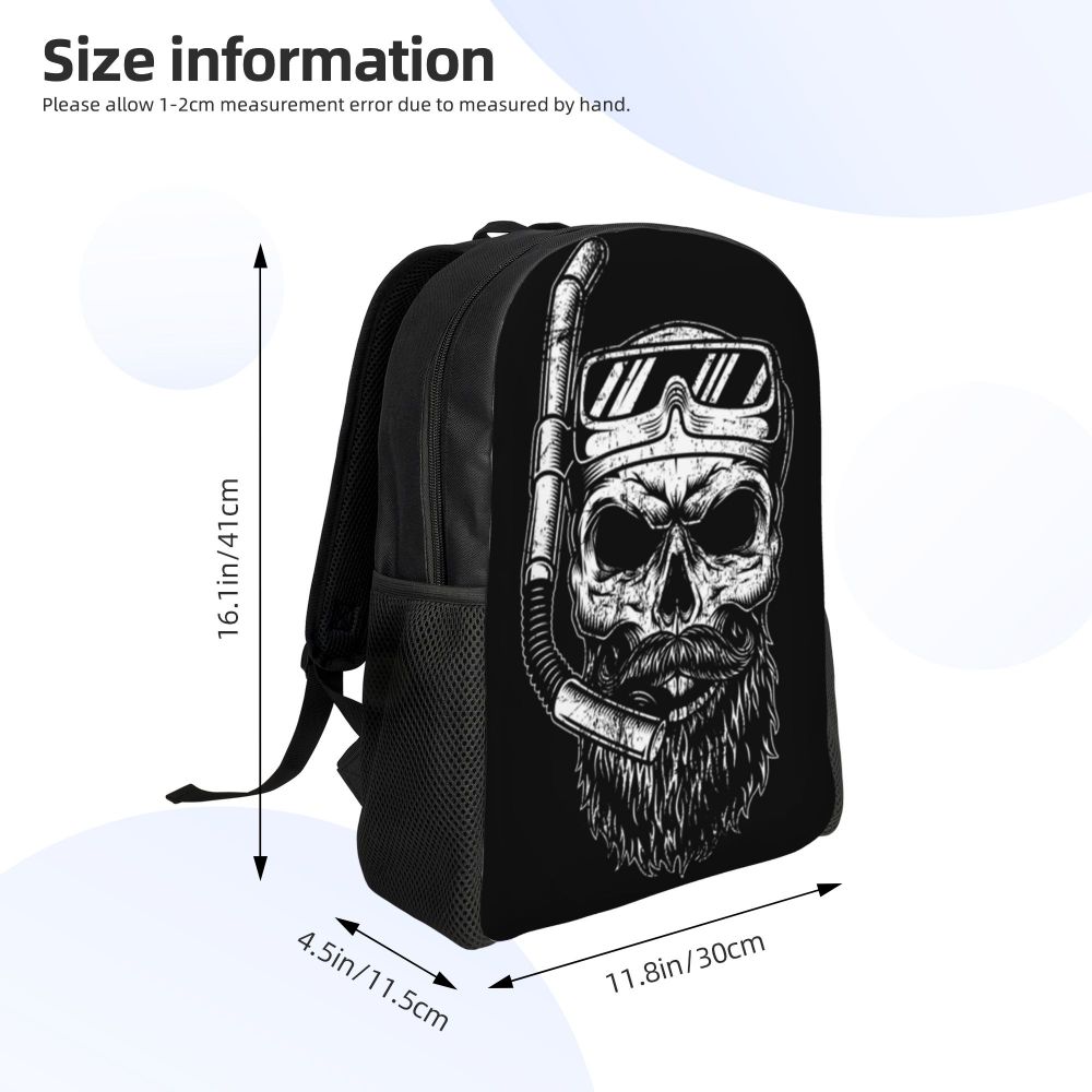 Skull Eyes Travel Backpack Women Men School Laptop Bookbag Halloween College Student Daypack Bags