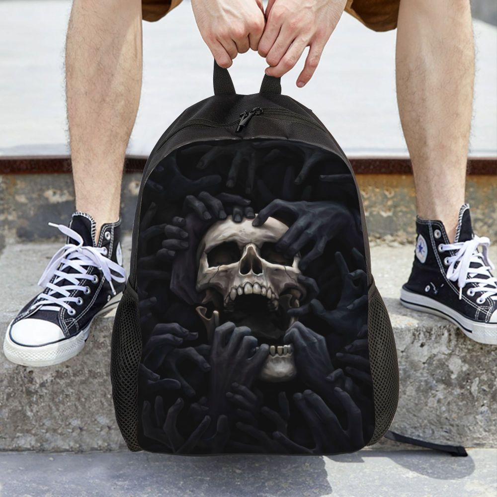 Skull Eyes Travel Backpack Women Men School Laptop Bookbag Halloween College Student Daypack Bags