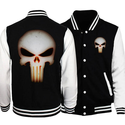 Skull Head Series Printing Jackets Man Women Fashion Hip Hop Baseball Uniform Personality Casual Jacket Warm Soft Clothing Male