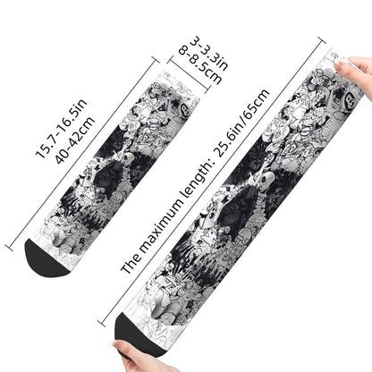 Funny Happy Men's Socks Mexican Skull Vintage Harajuku Skeleton Skull Bone Hip Hop Seamless Crew Crazy Sock Gift Pattern Printed