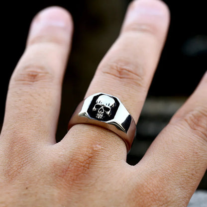 BEIER New Stainless Steel Skeleton Skull Ring For Men Punk Rock Gothic Punk Metal Rock Biker Jewelry Accessories Wholesale