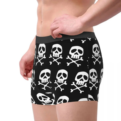 Captain Harlock Skull Underpants Breathbale Panties Male Underwear Print Shorts Boxer Briefs