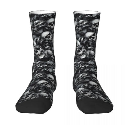 No Evil Skulls Kawaii Socks Travel Cartoon Pattern Socks