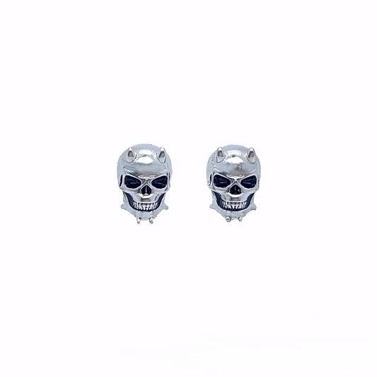 Personality Punk Style Little Devil Stud Earrings for Men Gothic Cool Skull Earrings Fashion Jewelry Accessories Gifts