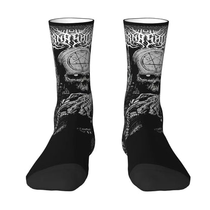 Autumn Winter Fashion Unisex Lorna Shore Deathcore Skull Socks Breathable Skateboard Socks