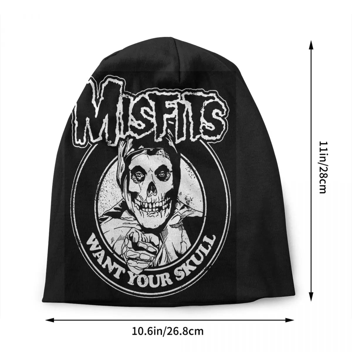 Customized Misfits Horror Punk Rock Band Bonnet Hats Cool Knitted Hat For Women Men Winter Warm Skullies Beanies Caps